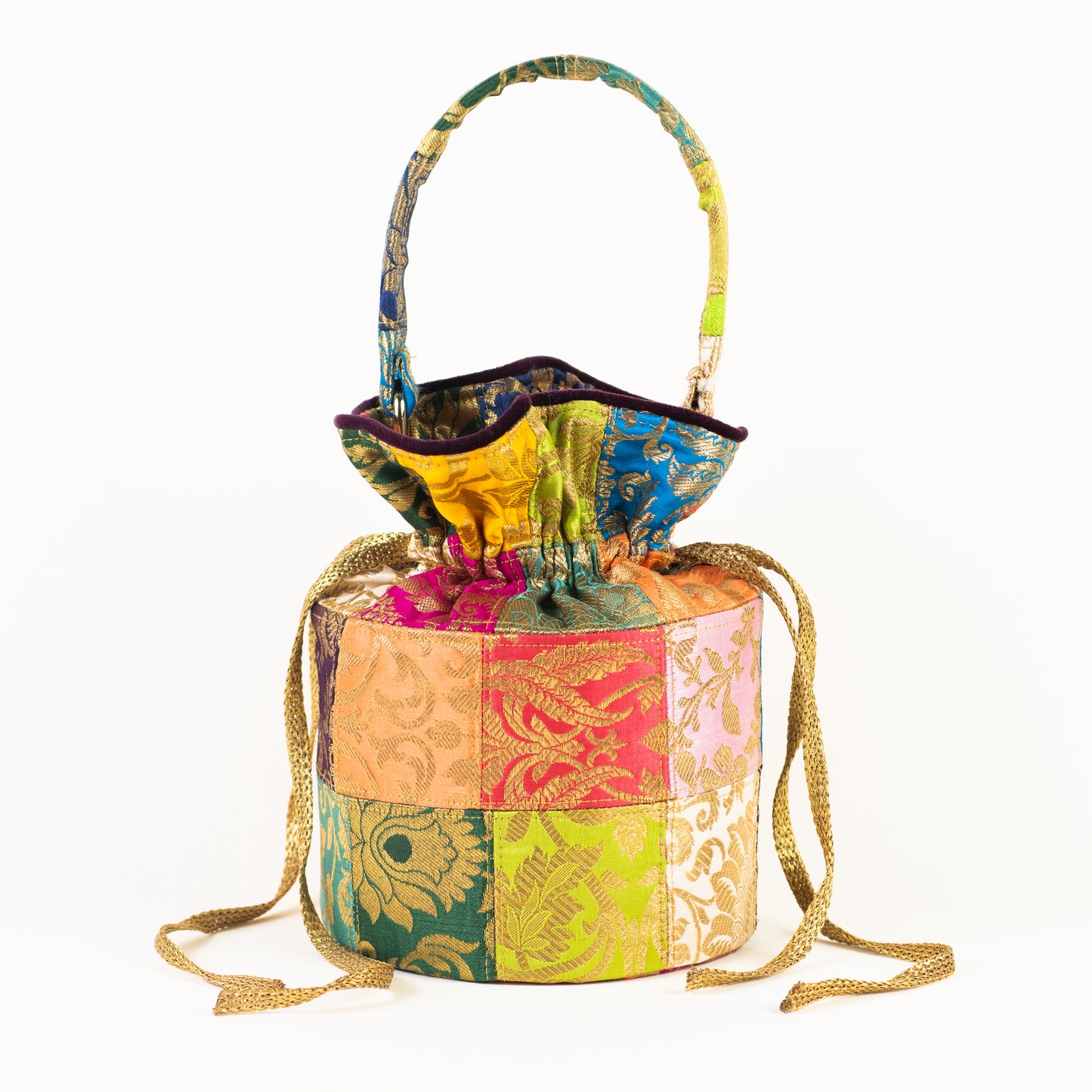 Patchwork Banarasi Potli Bag
