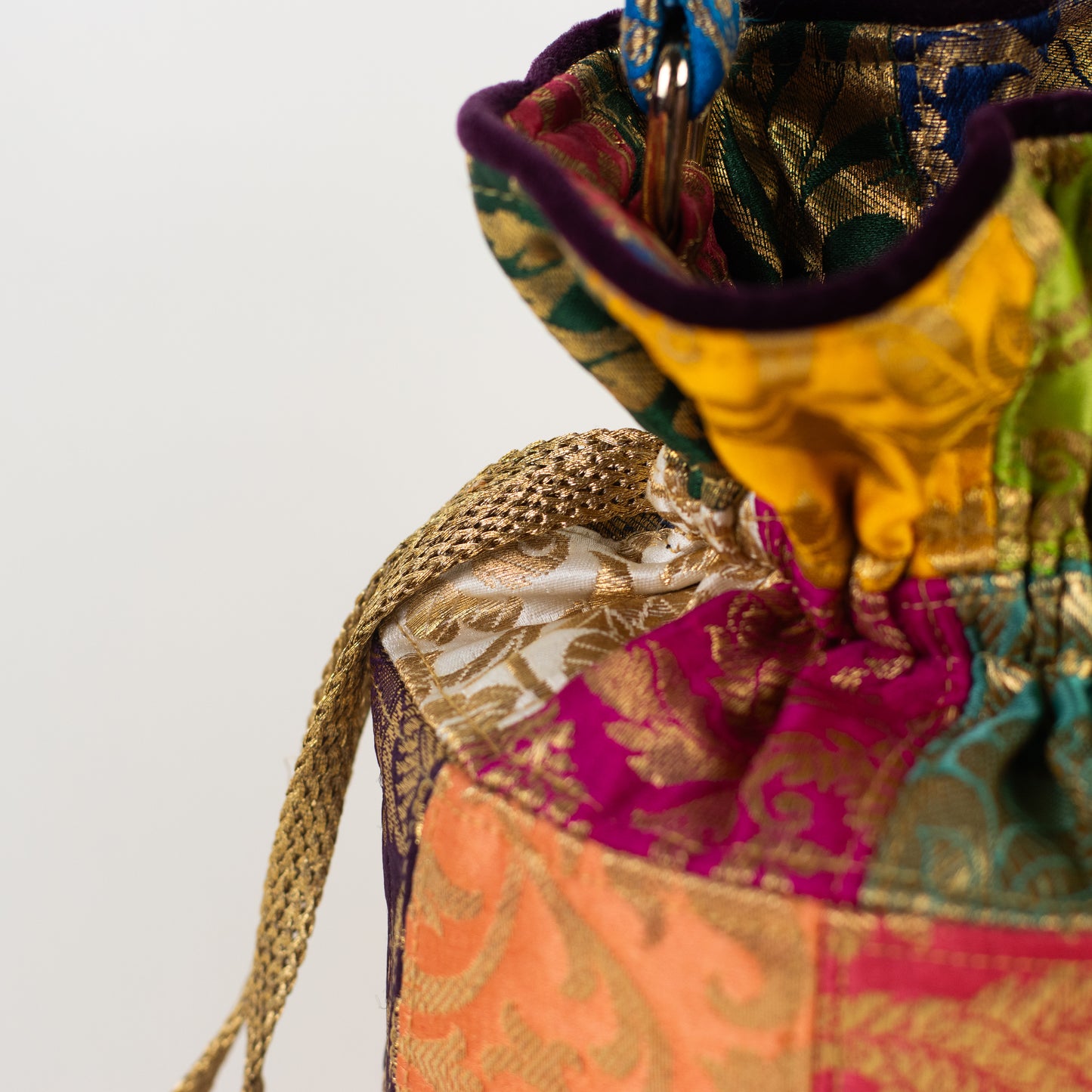 Patchwork Banarasi Potli Bag