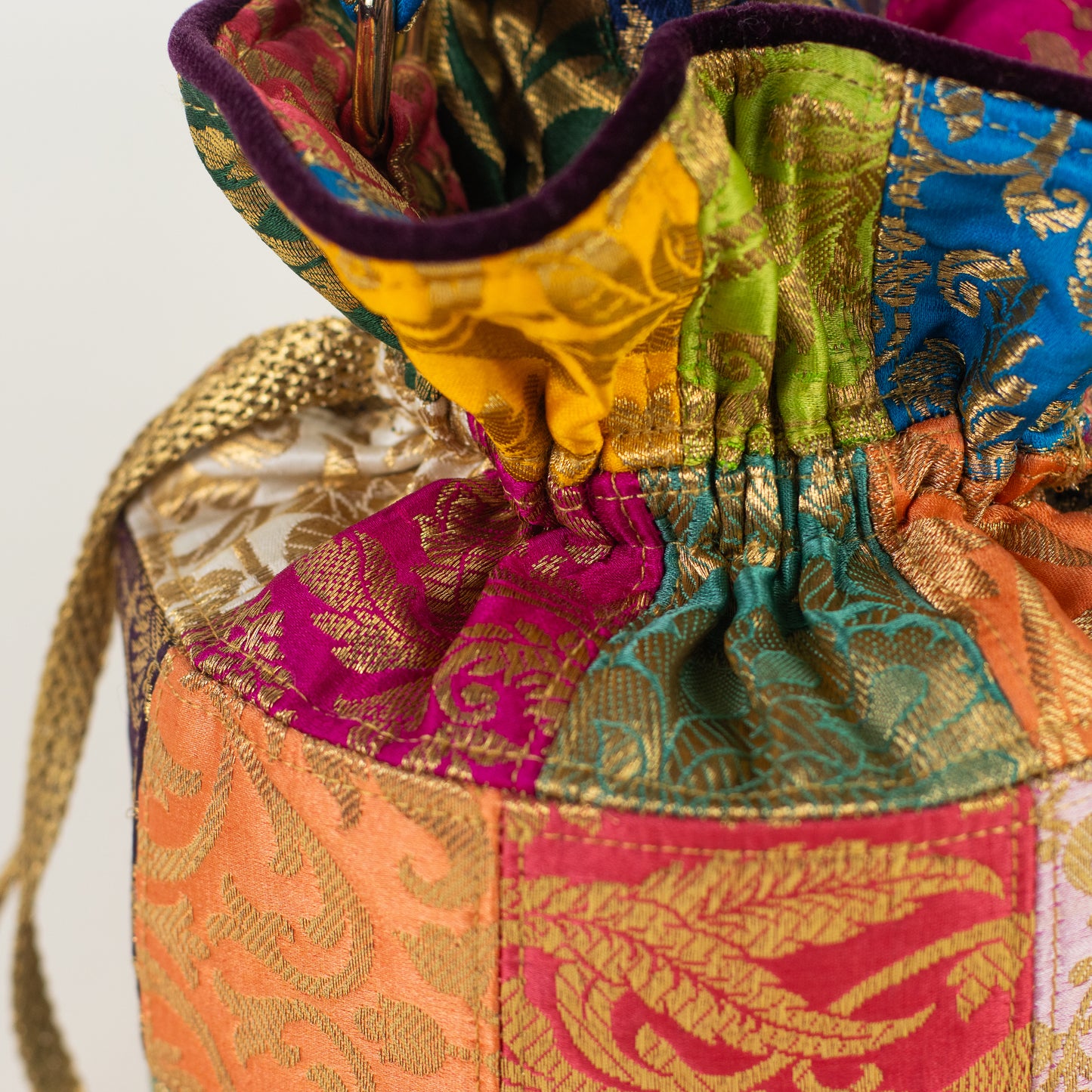 Patchwork Banarasi Potli Bag
