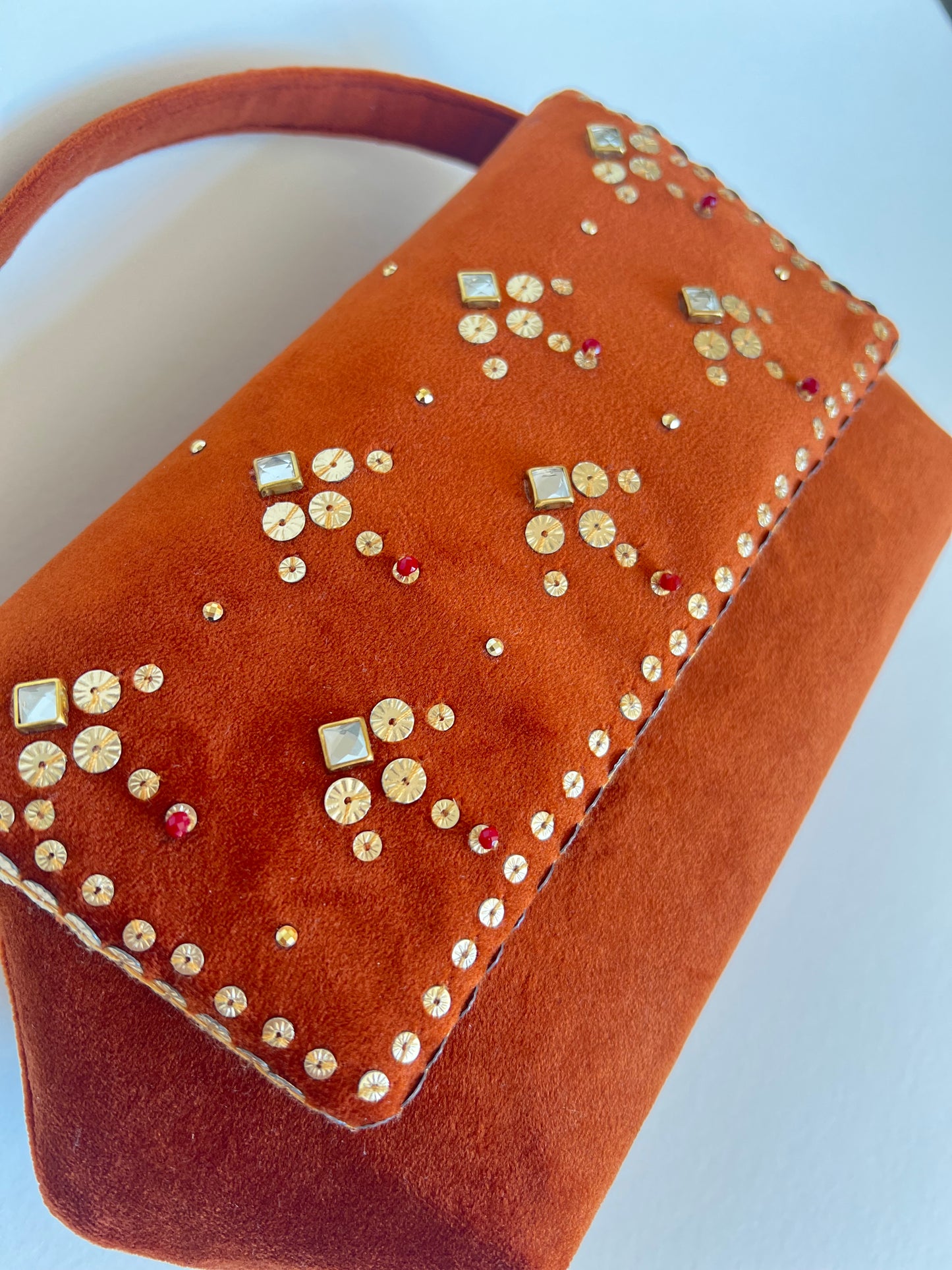 Rust Chand Clutch Bag