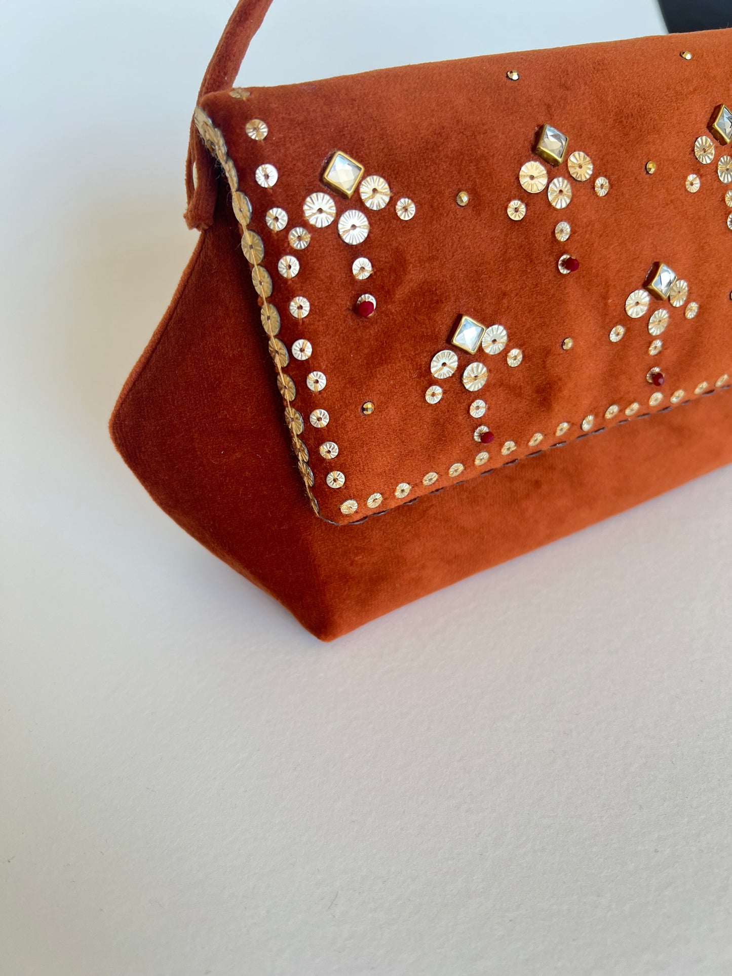 Rust Chand Clutch Bag