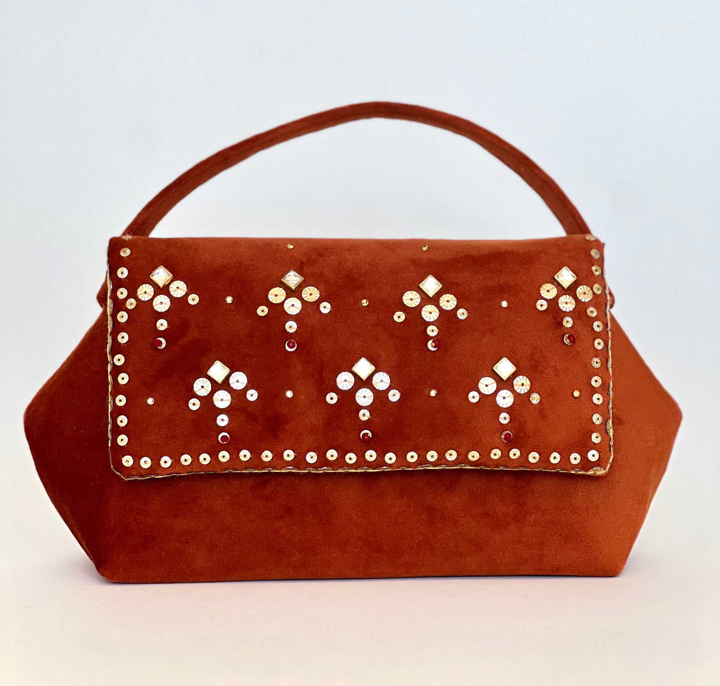 Rust Chand Clutch Bag