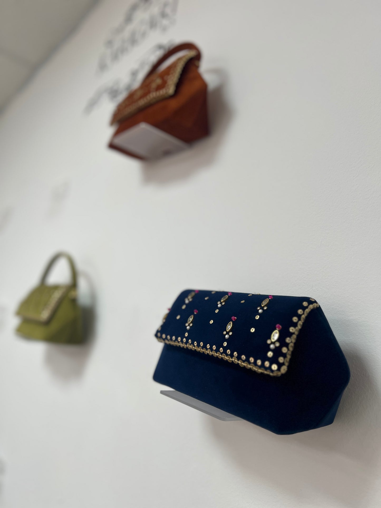 Navy Chand Clutch Bag
