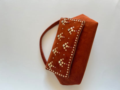 Rust Chand Clutch Bag