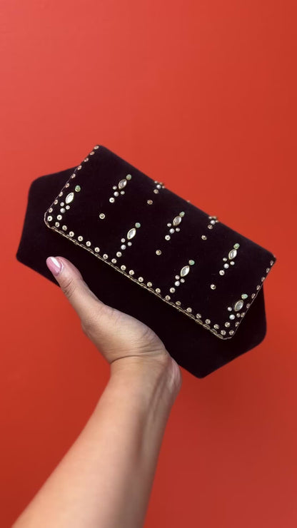Black Chand Clutch Bag